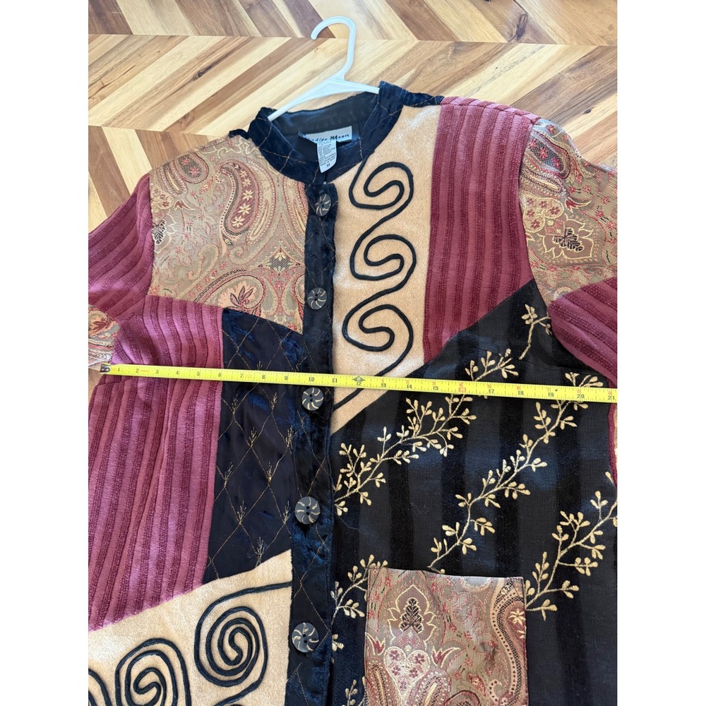 Indigo Moon Patchwork Jacket M Paisley Embroidery… - image 7